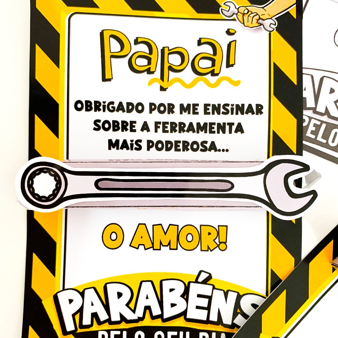 Cartão dia dos Pais Ferramentas